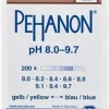 Languette PEHANON pH 8,0-9,7, 11 x 100 mm x 200
