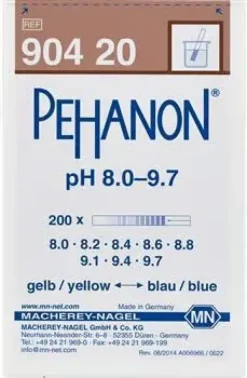 Languette PEHANON pH 8,0-9,7, 11 x 100 mm x 200