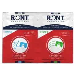 Lingette faciale pour pompiers Duo - lot de 10
