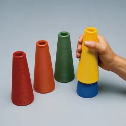 Lot de 30 cônes d'activités empilables 5 jeux de 6 cônes