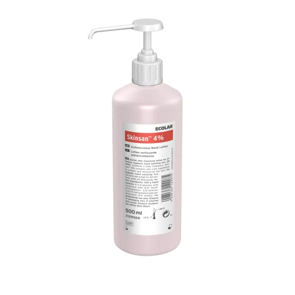 Lotion nettoyante douce Skinsan 4% chlorhexidine - 12 flacons de 500 ml