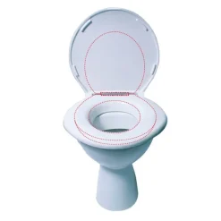 Lunette de toilette Big John - dimension 49 x 49 x 8 cm - blanc