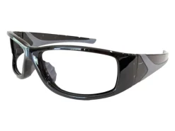 Lunettes anti-x CIRCUIT eq plomb 0,75mm frontal noir-gris anti-buée et eq plomb 0,50mm latéral