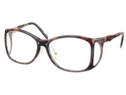 Lunettes Anti-X Persol avec protection frontale eq pb 0,75mm et protections latérales eq pb 0,50 mm coloris ambre écaillé