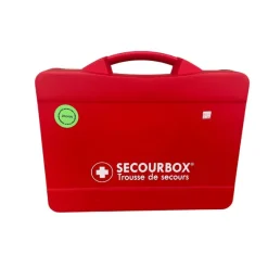 Mallette de secours rigide équipée - PPMS - 50 personnes - rouge