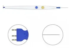 Manche de bistouri - usage unique - lot de 50 - deux boutons pour électrode couteau standard Ø 2,4 mm - câble l. 3 m -