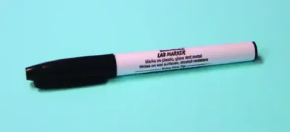 Marqueur de labo fin pointe bleu x 10