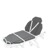 Matelas de remplacement pour brancard monobloc 420 CA XXL - 5 parties - housse thermosoudée - gris anthracite
