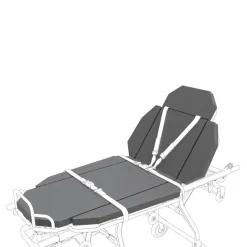 Matelas de remplacement pour brancard monobloc 420 CA XXL - 5 parties - housse thermosoudée - gris anthracite