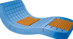 Matelas Viscoflex Air+Air - 90 x 200 - ép. 14 cm - housse Polymaille coins arrondis - inserts coussin