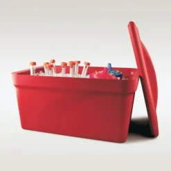 Maxi bac à glace avec couvercle 9 l rouge