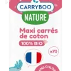 Maxi-carrés Carryboo en coton 100% bio - 1 palette de 47040 unités