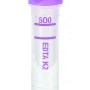Microvette 500 EDTA K2 500 µl fond rond bouchon mauve x 1000