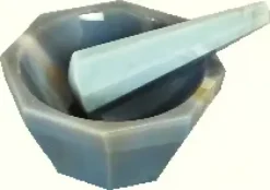 Mortier en agate forme profonde 40 ml ø ext 70 mm ø int 55 mm prondeur 25 mm