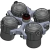 Nacelle ronde pour rotor RX400 - lot de 4