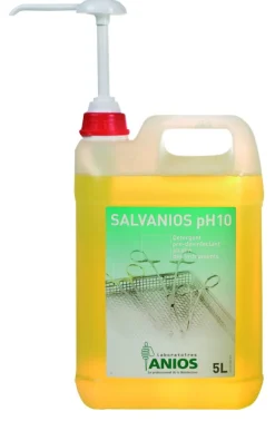 Nettoyant pré-désinfectant Salvanios pH 10 - 4 bidons de 5 l + pompe de 25 ml-