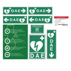 Pack de signalétiques DAE {1 'DAE', 1 'site équipé', 2 'DAE