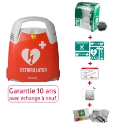 Pack extérieur : DSA FRED PA-1, armoire AIVIA 200 (transf. 24V, racc.), kit de secours, pack de signalétiques