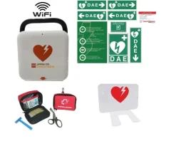 Pack INT Accès Wifi Control : DSA Lifepak CR2 WiFi, support mural blanc, kits signalétique et secours