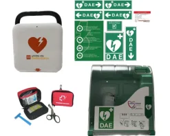 Pack INT Alerte Max : Défibrillateur Semi-Auto DSA Lifepak CR2, boîtier AIVIA 100 alarme, kits signalétique et secours