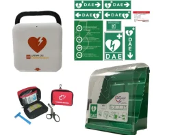 Pack INT Initial : Défibrillateur Semi-Auto DSA Lifepak CR2, boîtier AIVIA S sans alarme, kits signalétique et secours