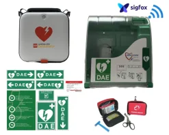 Pack INT Supervisé Connecté : Défibrillateur DEA LIFEPAK CR2, boîtier Aivia 100W, kits signalétique et secours