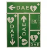 Pack signalétique DAE en PVC rigide, 5 pancartes, adhésives [distribué par AVF Biomedical]