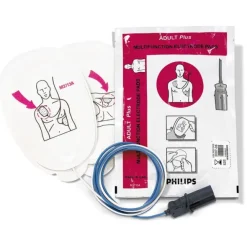 Paire d'électrodes de défibrillation externe multifonction, adulte/enfant, lot de 10