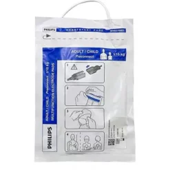 Paire d'électrodes de défibrillation externe multifonction, préconnectées, adulte/enfant, lot de 10