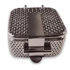 Panier de lavage - maille 1 x 1 et tôle microperforée - 40 x 40 x 20 mm