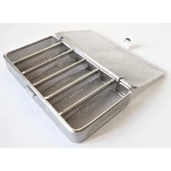 Panier de lavage - maille 1 x 1 et tôle - 6 compartiments - 180 x 105 x 30 mm