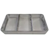 Panier de lavage - maille 4,5 x 4,5 et tôle - 3 compartiments - 480 x 250 x 70 mm
