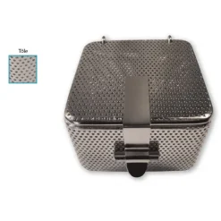 Panier de lavage - tôle microperforée - 60 x 60 x 40 mm