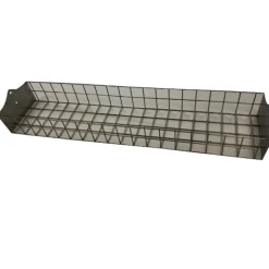 Panier de rangement en fil inox 3mm - maille de 40 x 40 mm - 760 x 150 x 90 mm -