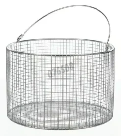 Panier inox maille 8 mm hauteur 200 mm Ø 300 mm