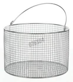 Panier inox maille 8 mm hauteur 160 mm Ø 180 mm