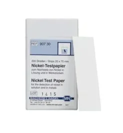 Papier test Nickel, Languette 20 x 70 mm pour 200 déterminations