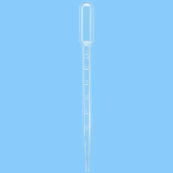 Pastette 3 ml 155 mm goutte de 35 à 55 µl emballage unitaire stérile x 840