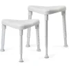 Petit tabouret douche triangulaire Edge - pour enfants ou personne de petite taille - poids limite 130 kg - gris