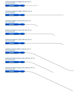Pièce à main courbées 180 mm pour laser diodes