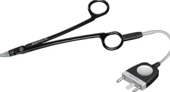 Pince BiClamp - l. 190 mm - autoclavable - coudée 23° - mors lisses - câble 3 m - fiche MF-2 -