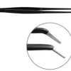 Pince bipolaire coudée - l. 220 mm - pointe mousse 8 x 1 mm