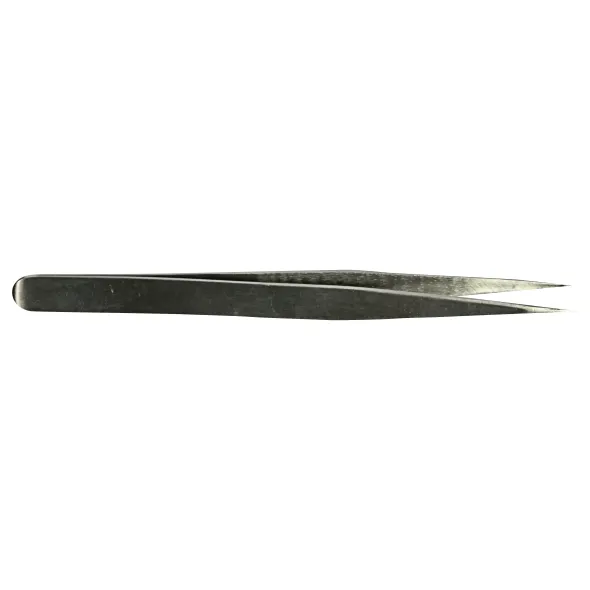 Pince de laboratoire en acier inox droite pointe fine x 2