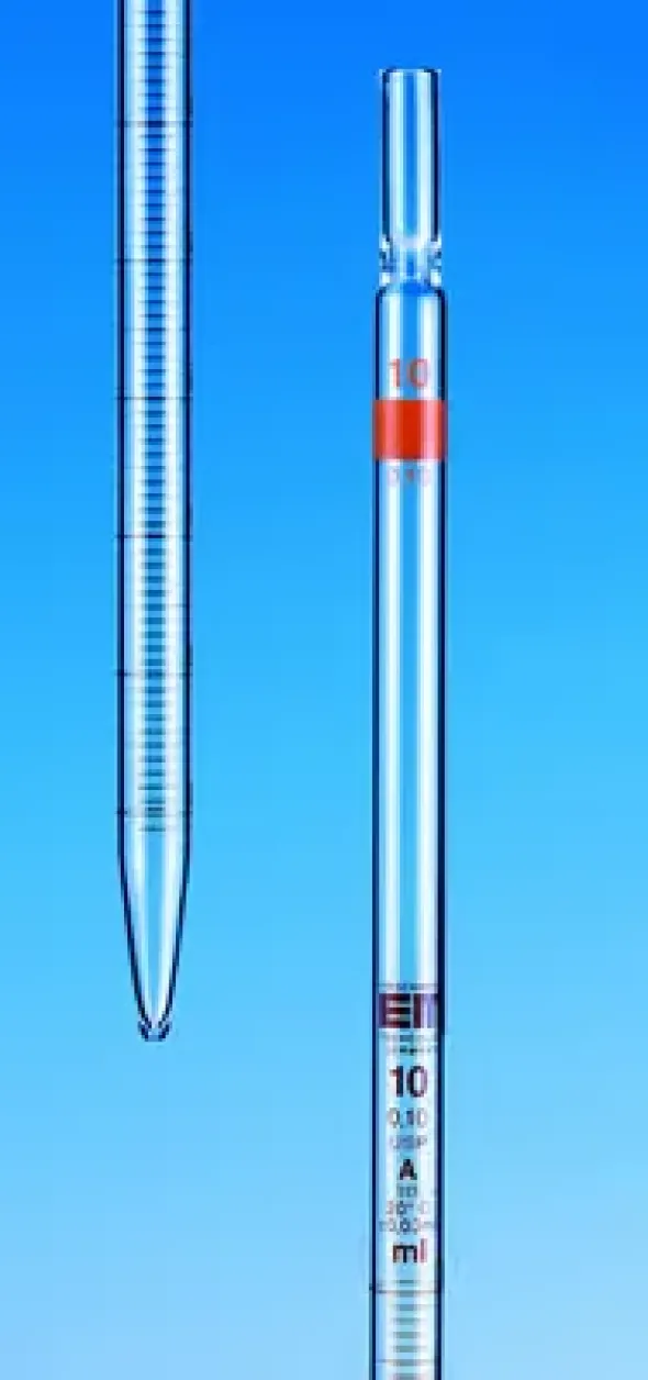 Pipette graduée classe AS 5 0,05 ml conformité certifiée