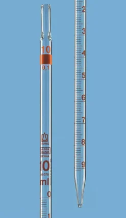 Pipette graduée SILVERBRAND ETERNE classe b type3 1 ml:0,01 ml écoulement total