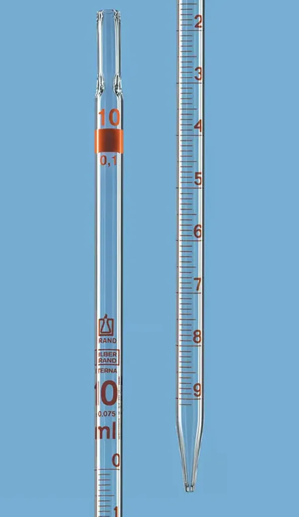 Pipette graduée SILVERBRAND ETERNE classe b type3 1 ml:0,01 ml écoulement total