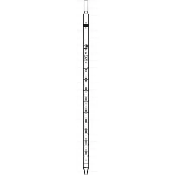Pipette graduée 1 trait classe AS Schellbach 1 ml
