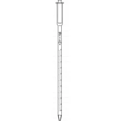 Pipette graduée 2 traits classe B à piston 5 ml