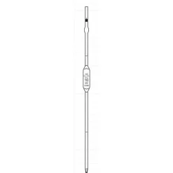 Pipette jaugée 2 traits classe AS à bulbe 50 ml