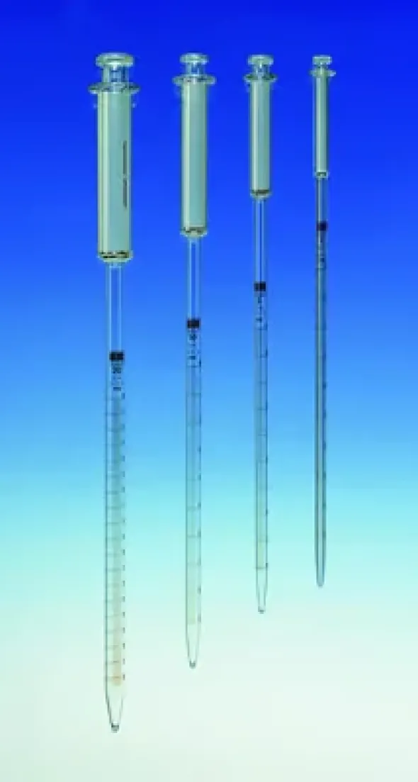 Pipette piston 20 0,1 ml graduée marron